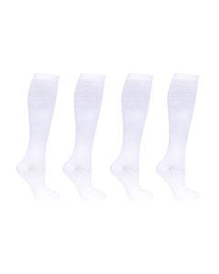 Stödstrumpor bambu 4-pack vit