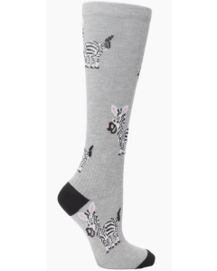 Stödstrumpa zebror grey