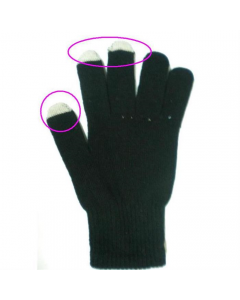 Fingervante touch svart 3-pack