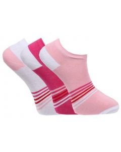 Strumpor korta skaft rosa 3-pack