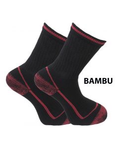 Arbetsstrumpor bambu grov 2-pack