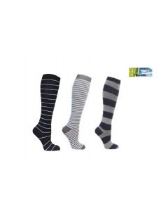 Stödstrumpor bambu stripe 3-pack